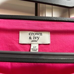 Crown & Ivy Pink Eyelet Petite Dress